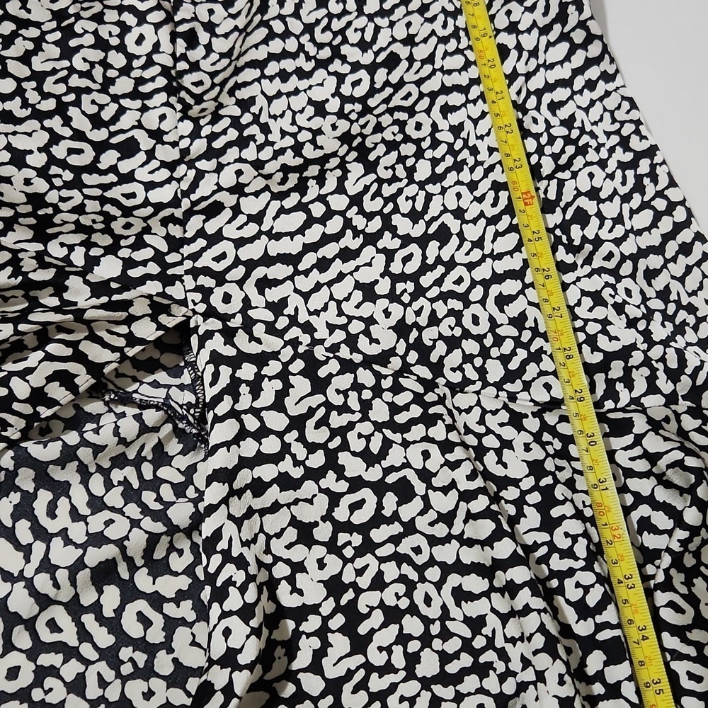 Forever 21 Dress Womens Size L Cheetah Print Sundress Cocktail Black Silver - Picture 12 of 13